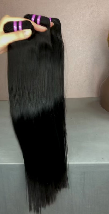 The Trinity Set: Noir Silky Straight